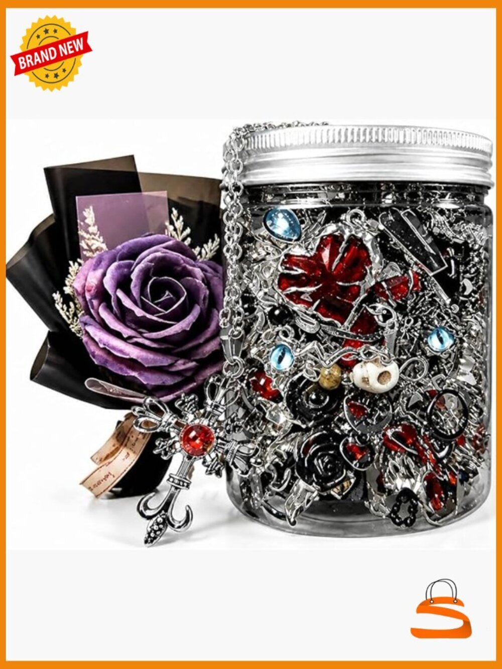 Mystery Jewelry Jar Set – 50-60 Pcs Surprise Jewelry Box Bundle Gift for Women